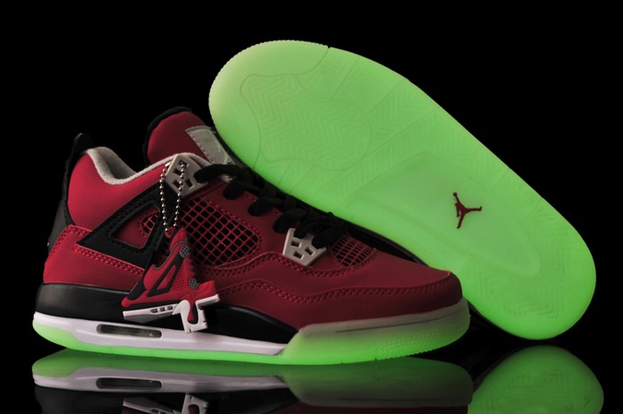 Nike Air Jordan IV 4 rougeoyant retro Femmes chaussures en vente rouge (1)